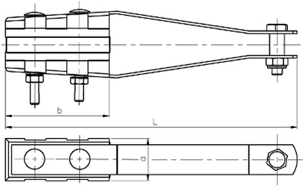 Чертеж, размеры зажима PA 450