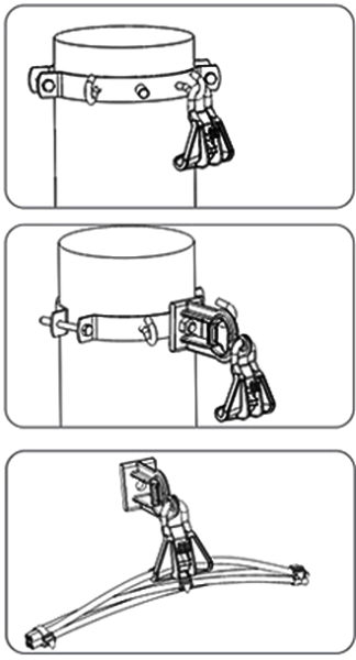 Поддерживающий зажим PS 1500-54,6 с регулирующим зажимом